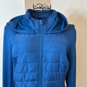 TEK GEAR Blue Hooded Jacket with Side Pockets & Thumb Slits